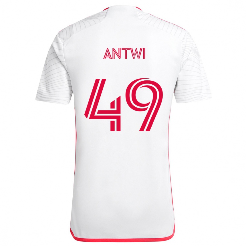 Femme Football Maillot Seth Antwi #49 Blanc Rouge Tenues Extérieur 2024/25