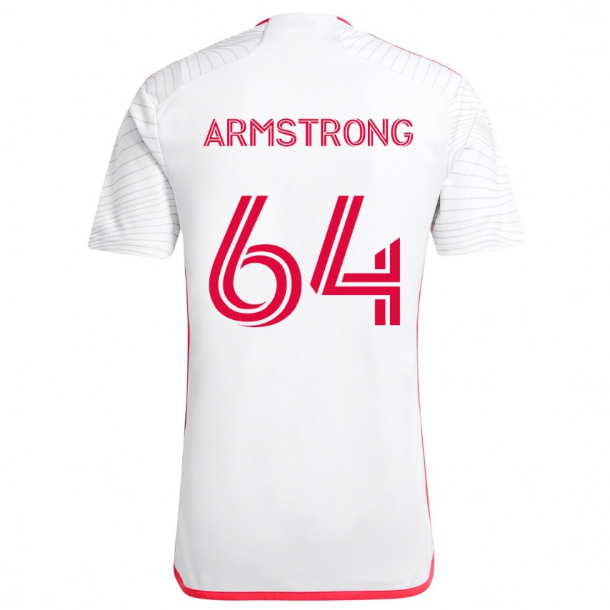 Femme Football Maillot Dida Armstrong #64 Blanc Rouge Tenues Extérieur 2024/25