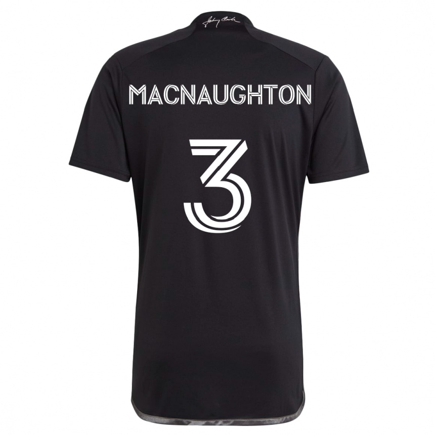 Femme Football Maillot Lukas Macnaughton #3 Noir Tenues Extérieur 2024/25