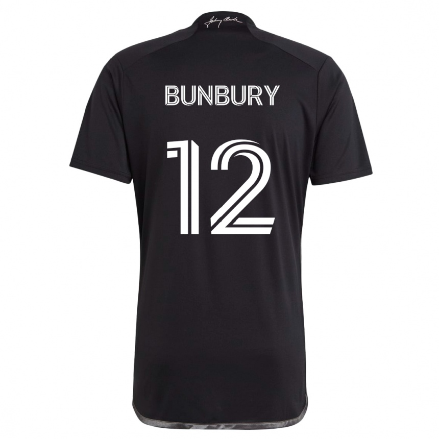 Femme Football Maillot Teal Bunbury #12 Noir Tenues Extérieur 2024/25