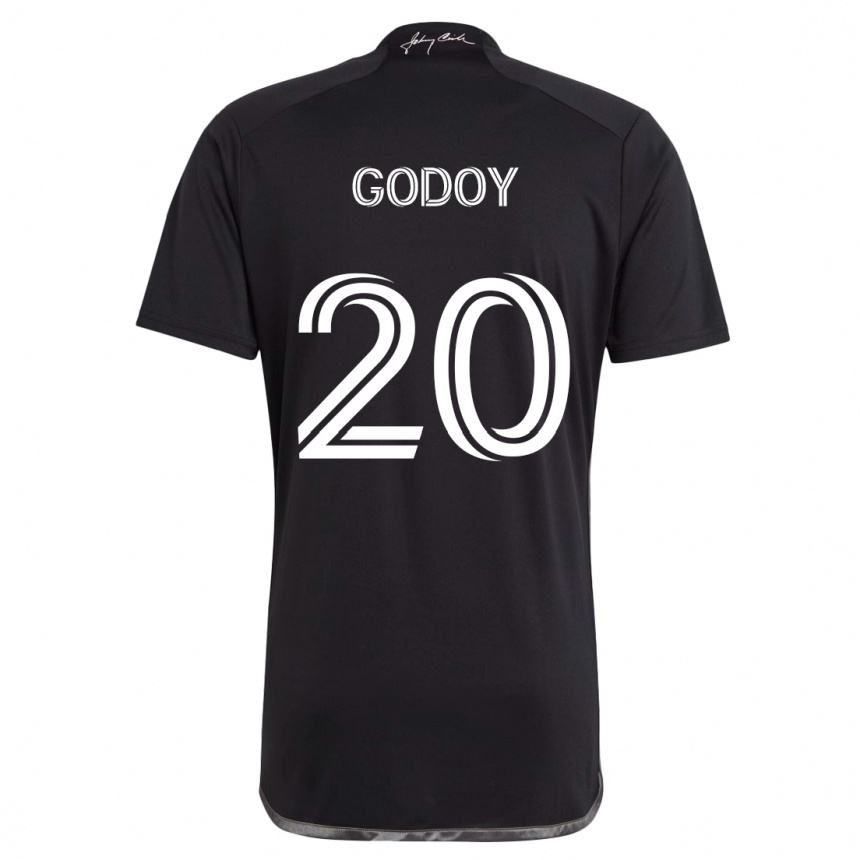 Femme Football Maillot Aníbal Godoy #20 Noir Tenues Extérieur 2024/25