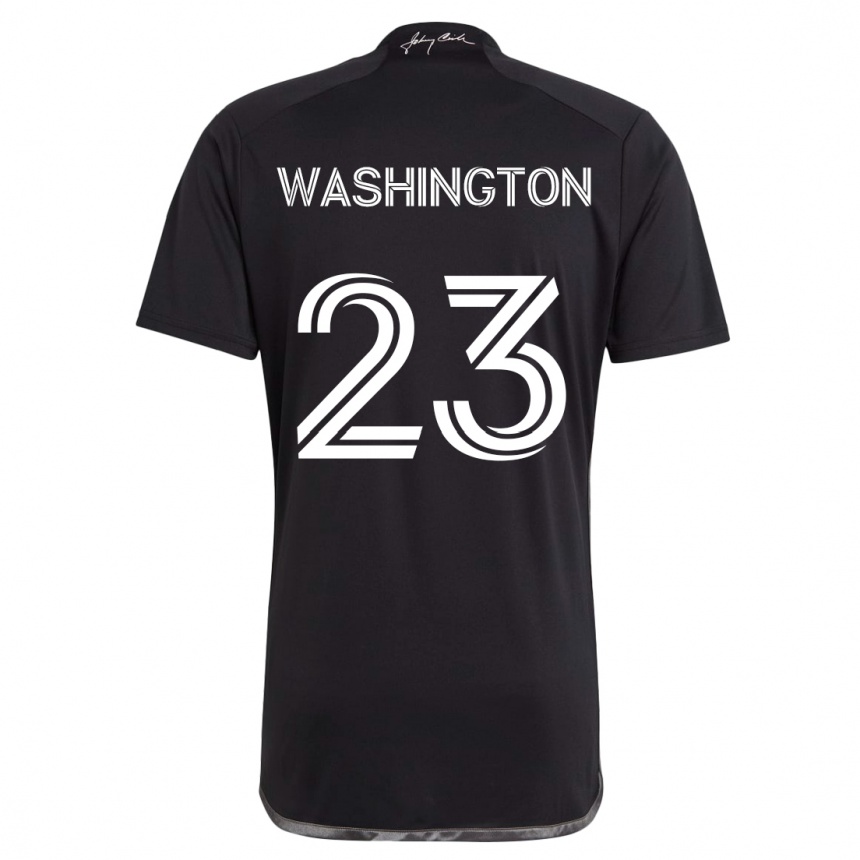 Femme Football Maillot Taylor Washington #23 Noir Tenues Extérieur 2024/25