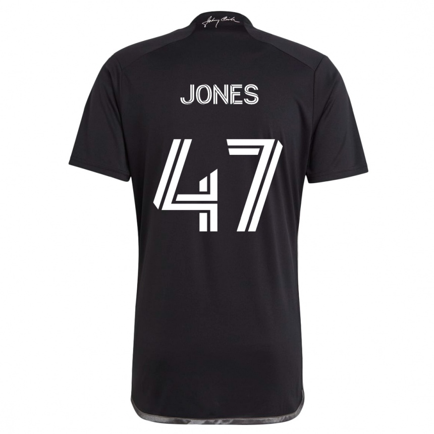 Femme Football Maillot Isaiah Jones #47 Noir Tenues Extérieur 2024/25