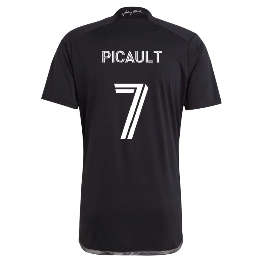 Femme Football Maillot Fafà Picault #7 Noir Tenues Extérieur 2024/25