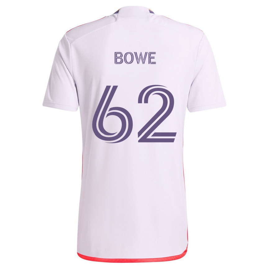 Femme Football Maillot Thomas Bowe #62 Blanc Rouge Violet Tenues Extérieur 2024/25