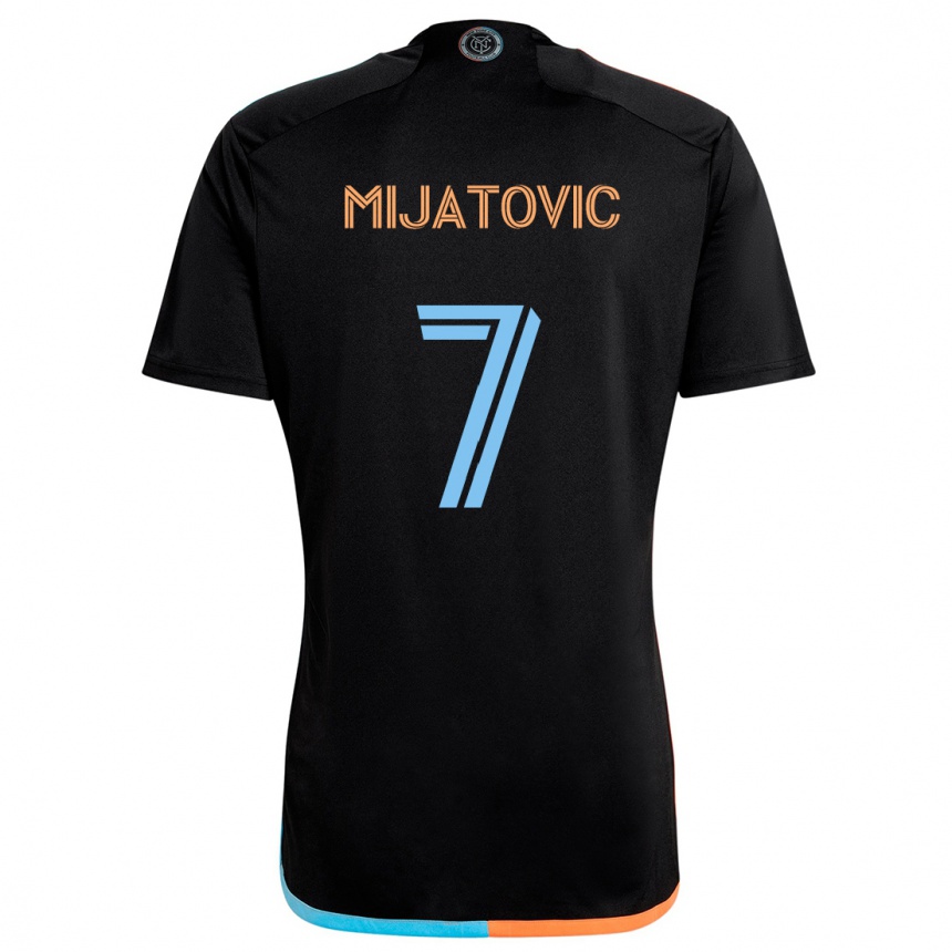 Femme Football Maillot Jovan Mijatovic #7 Noir Orange Bleu Tenues Extérieur 2024/25