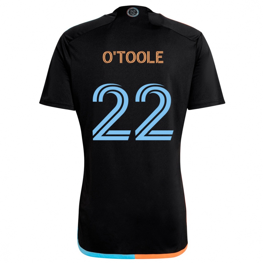 Femme Football Maillot Kevin O'toole #22 Noir Orange Bleu Tenues Extérieur 2024/25