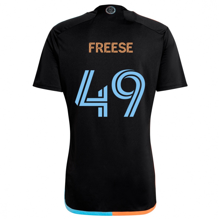 Femme Football Maillot Matt Freese #49 Noir Orange Bleu Tenues Extérieur 2024/25