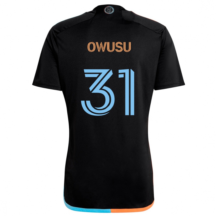 Femme Football Maillot Samuel Owusu #31 Noir Orange Bleu Tenues Extérieur 2024/25