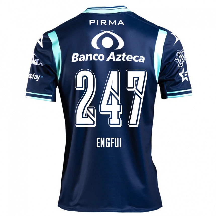 Femme Football Maillot Emilio Engfui #247 Bleu Marine Tenues Extérieur 2024/25