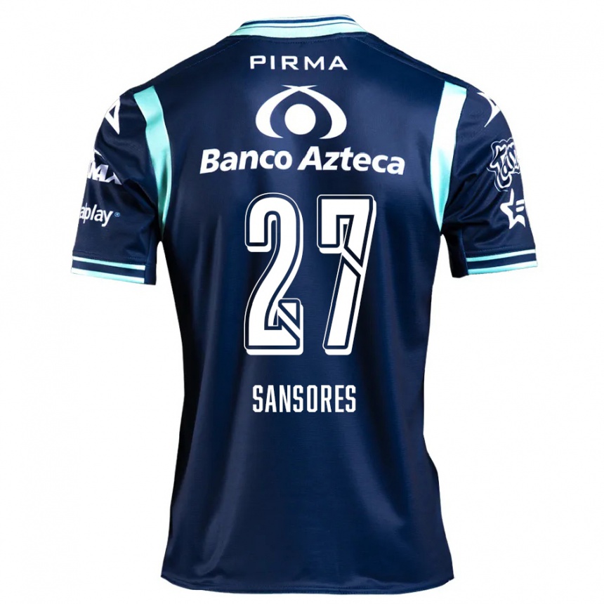 Femme Football Maillot Miguel Sansores #27 Bleu Marine Tenues Extérieur 2024/25