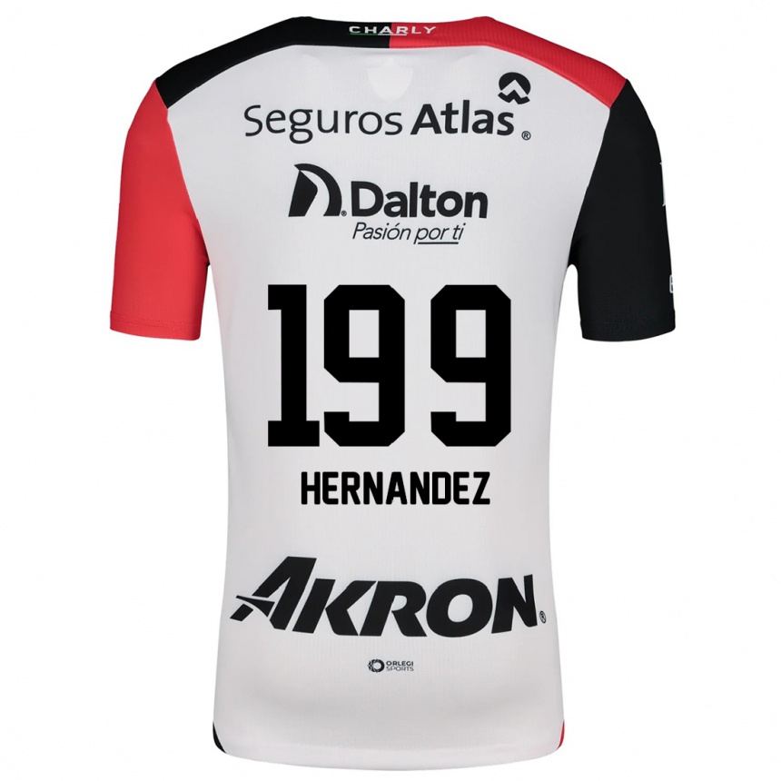 Femme Football Maillot Sergio Hernández #199 Blanc Rouge Noir Tenues Extérieur 2024/25