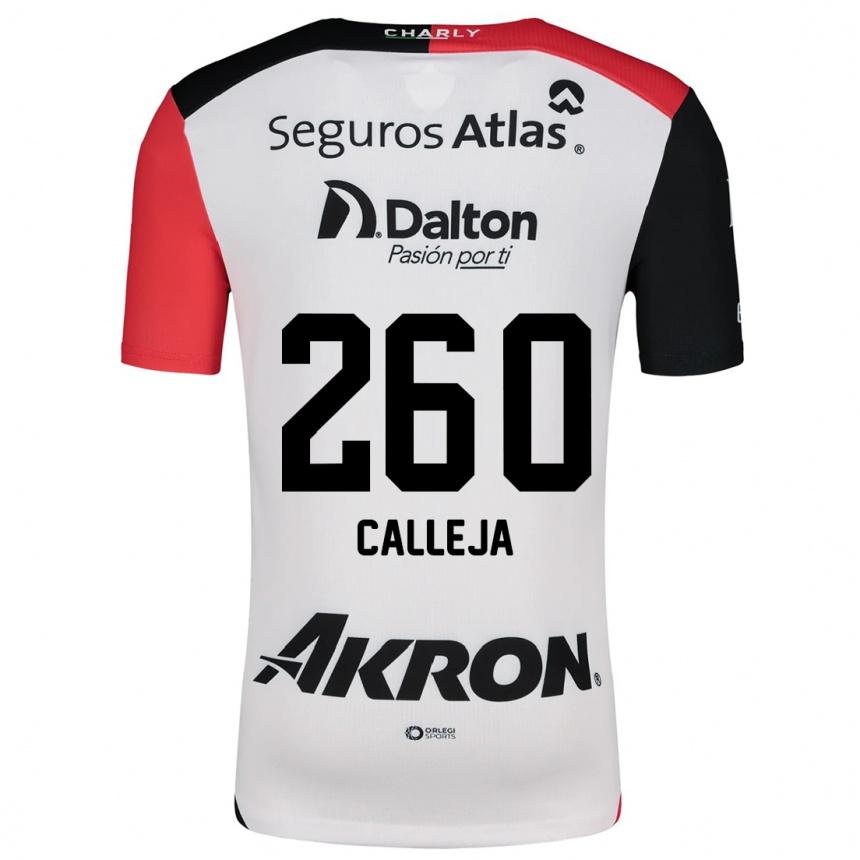 Femme Football Maillot Diego Calleja #260 Blanc Rouge Noir Tenues Extérieur 2024/25