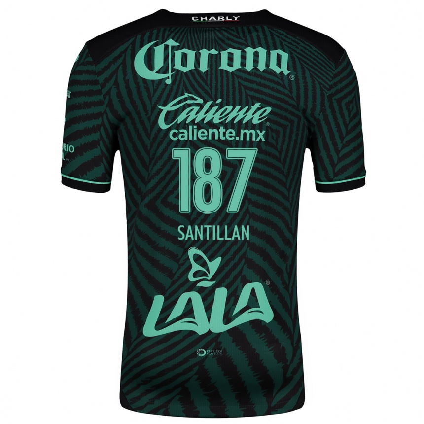 Femme Football Maillot Emilio Santillán #187 Vert Noir Tenues Extérieur 2024/25