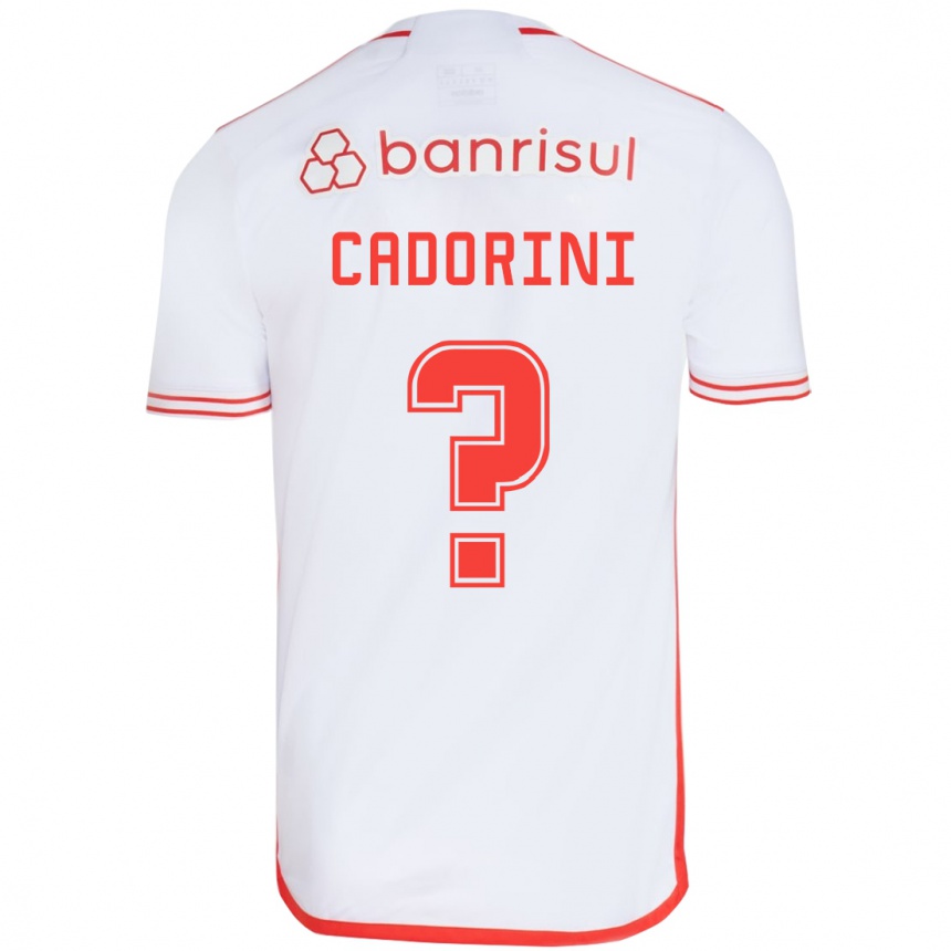 Femme Football Maillot Matheus Cadorini #0 Blanc Rouge Tenues Extérieur 2024/25