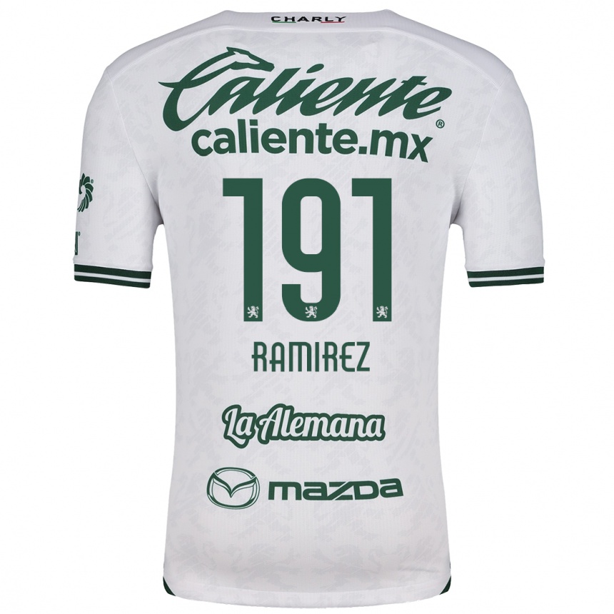 Femme Football Maillot Ian Ramírez #191 Blanc Vert Tenues Extérieur 2024/25