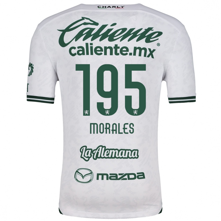 Femme Football Maillot Daniel Morales #195 Blanc Vert Tenues Extérieur 2024/25