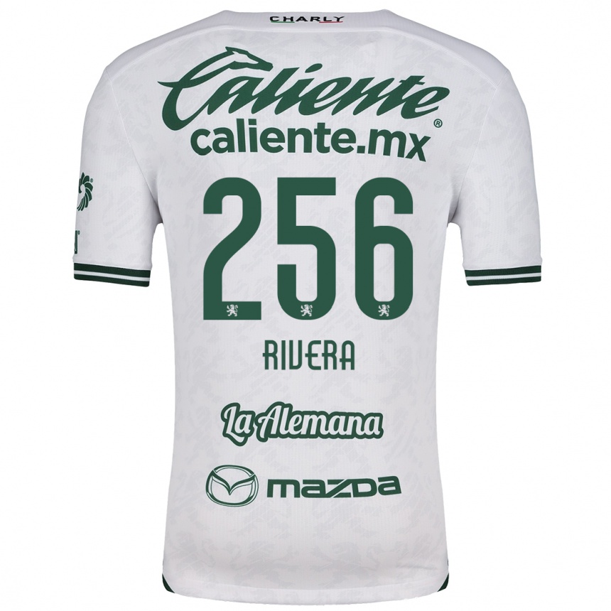 Femme Football Maillot Fernando Rivera #256 Blanc Vert Tenues Extérieur 2024/25