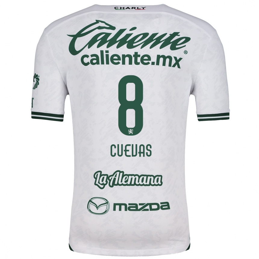 Femme Football Maillot Lucero Cuevas #8 Blanc Vert Tenues Extérieur 2024/25