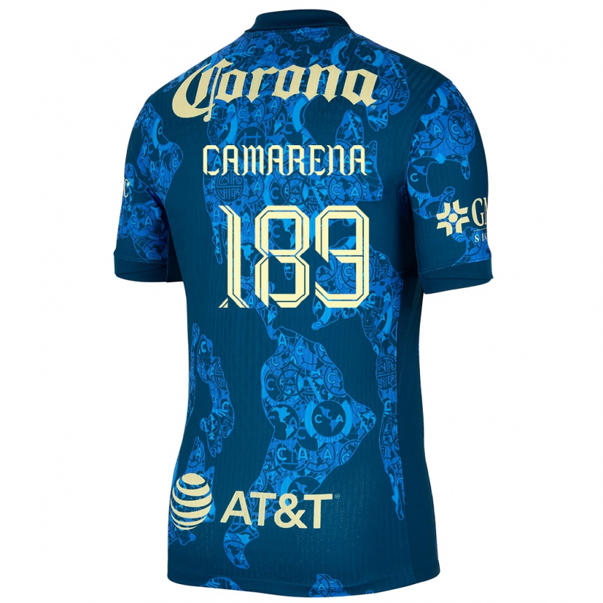 Femme Football Maillot Luis Camarena #189 Bleu Jaune Tenues Extérieur 2024/25