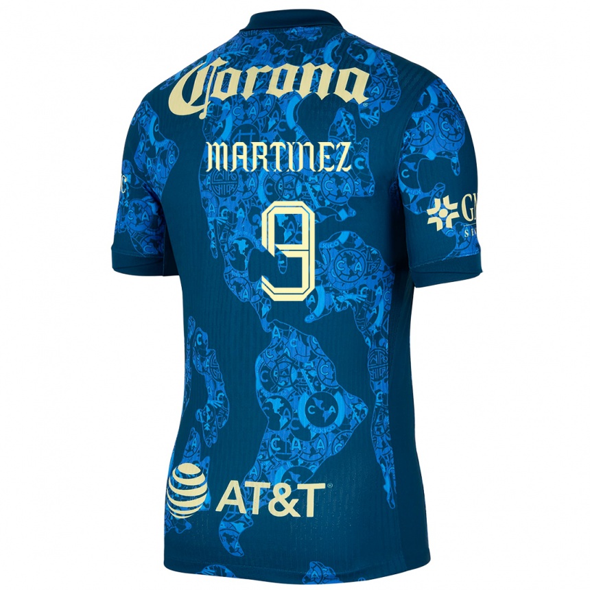 Femme Football Maillot Katty Martinez #9 Bleu Jaune Tenues Extérieur 2024/25