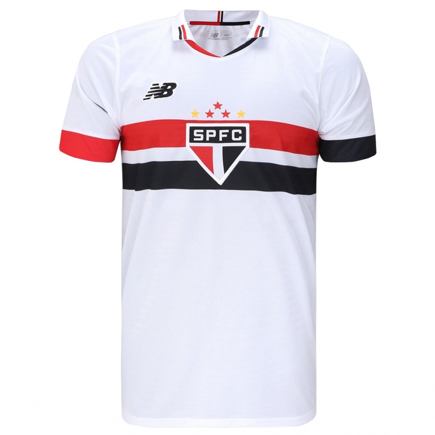 Enfant Football Maillot Votre Nom #0 Blanc Rouge Noir Tenues Domicile 2024/25