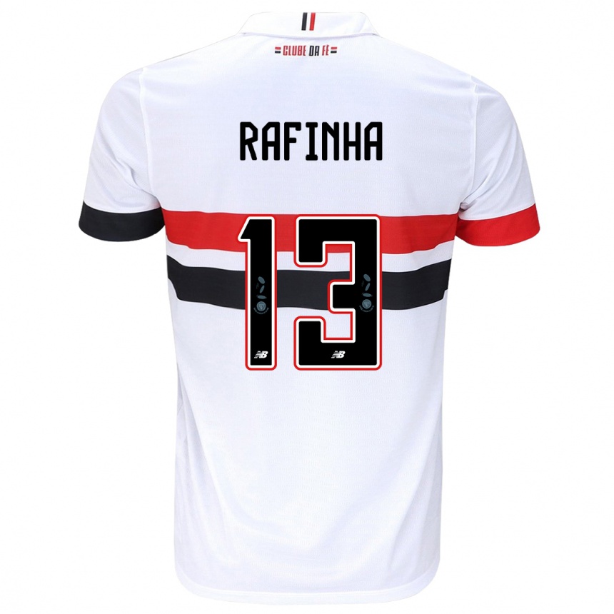 Enfant Football Maillot Rafinha #13 Blanc Rouge Noir Tenues Domicile 2024/25