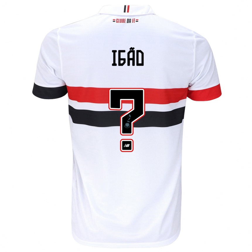 Enfant Football Maillot Igão #0 Blanc Rouge Noir Tenues Domicile 2024/25