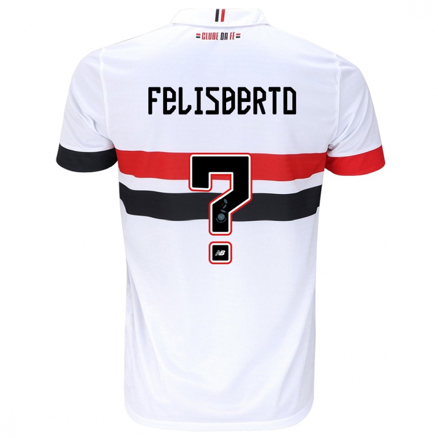 Enfant Football Maillot Igor Felisberto #0 Blanc Rouge Noir Tenues Domicile 2024/25