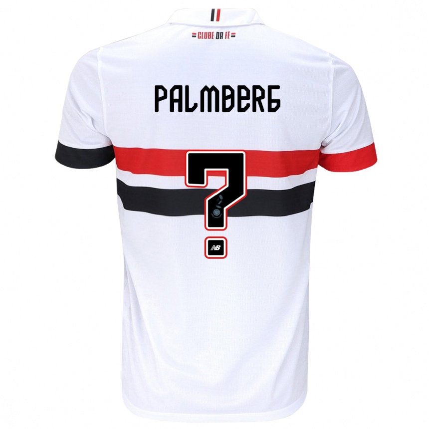 Enfant Football Maillot Palmberg #0 Blanc Rouge Noir Tenues Domicile 2024/25