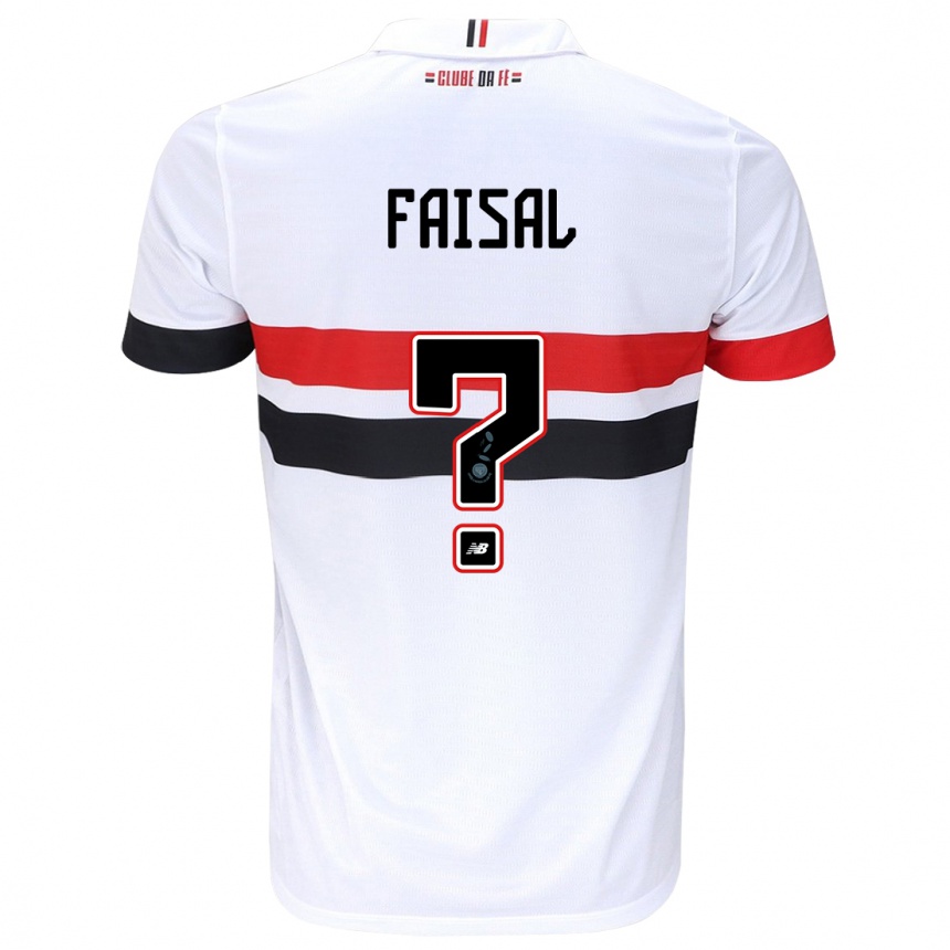 Enfant Football Maillot King Faisal #0 Blanc Rouge Noir Tenues Domicile 2024/25