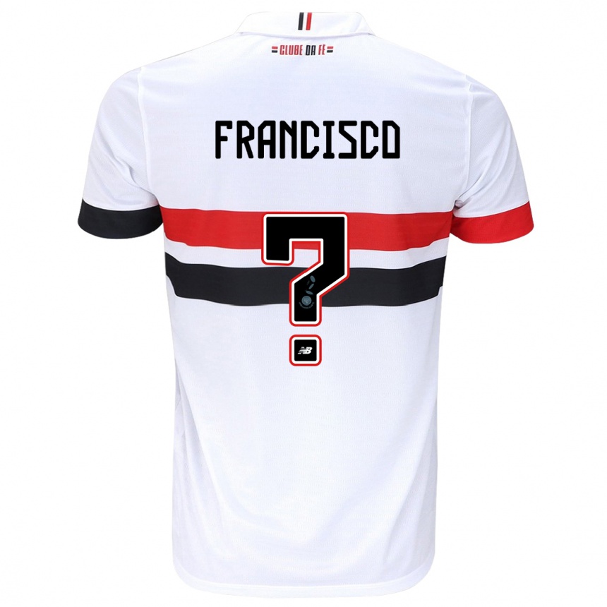 Enfant Football Maillot Ryan Francisco #0 Blanc Rouge Noir Tenues Domicile 2024/25