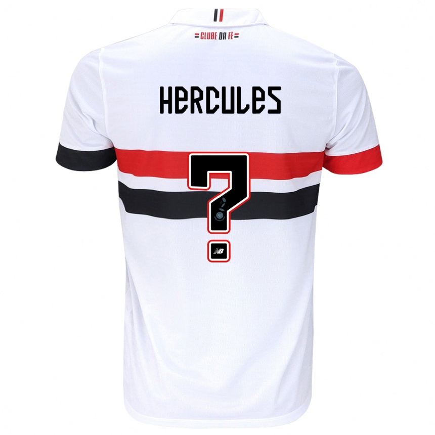 Enfant Football Maillot Hercules #0 Blanc Rouge Noir Tenues Domicile 2024/25