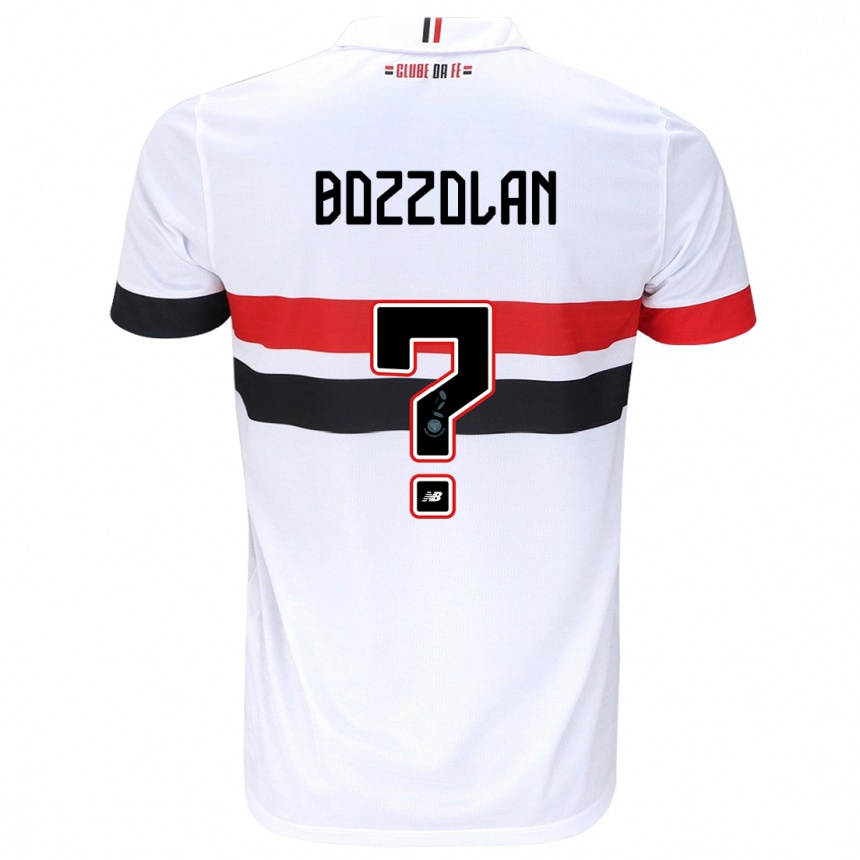 Enfant Football Maillot Gabriel Bozzolan #0 Blanc Rouge Noir Tenues Domicile 2024/25