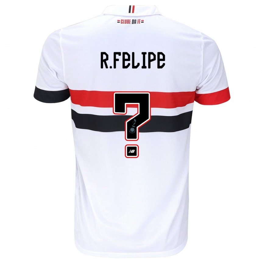 Enfant Football Maillot Ryan Felipe #0 Blanc Rouge Noir Tenues Domicile 2024/25