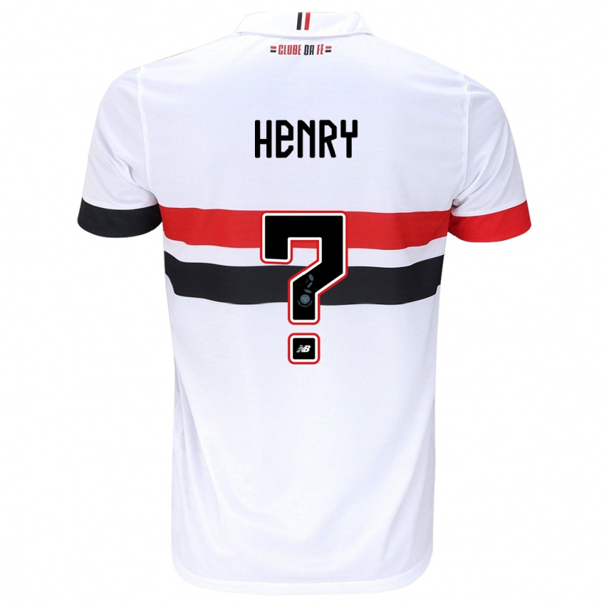 Enfant Football Maillot Thierry Henry #0 Blanc Rouge Noir Tenues Domicile 2024/25