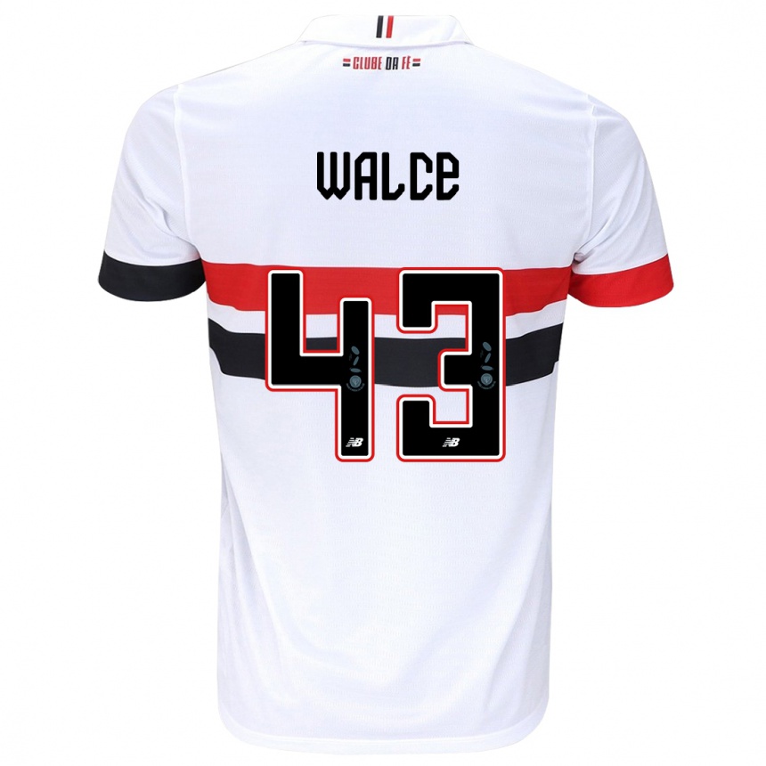 Enfant Football Maillot Walce #43 Blanc Rouge Noir Tenues Domicile 2024/25