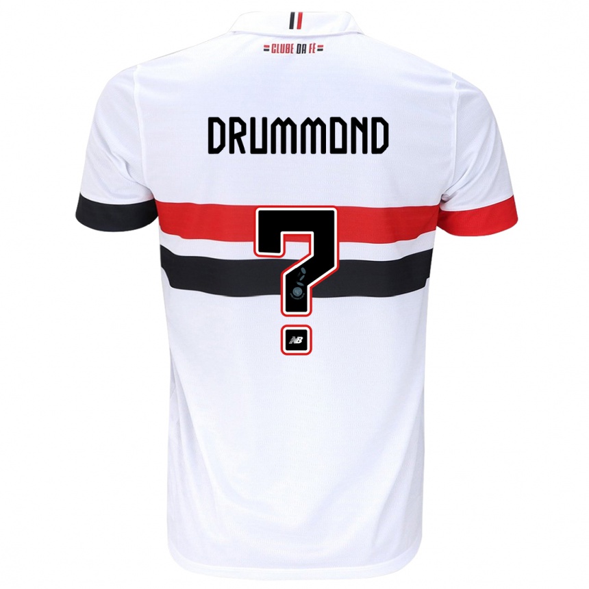 Enfant Football Maillot Lucca Drummond #0 Blanc Rouge Noir Tenues Domicile 2024/25