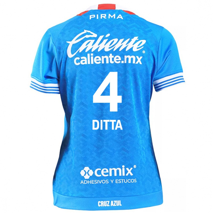 Enfant Football Maillot Willer Ditta #4 Bleu Ciel Tenues Domicile 2024/25