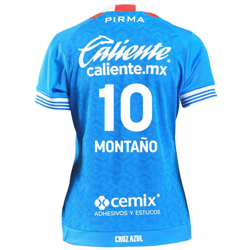 Enfant Football Maillot Andrés Montaño #10 Bleu Ciel Tenues Domicile 2024/25