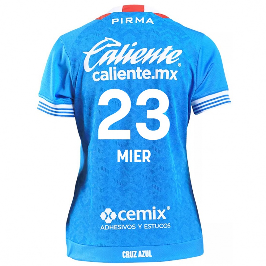 Enfant Football Maillot Kevin Mier #23 Bleu Ciel Tenues Domicile 2024/25