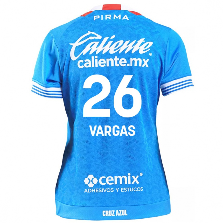 Enfant Football Maillot Carlos Vargas #26 Bleu Ciel Tenues Domicile 2024/25