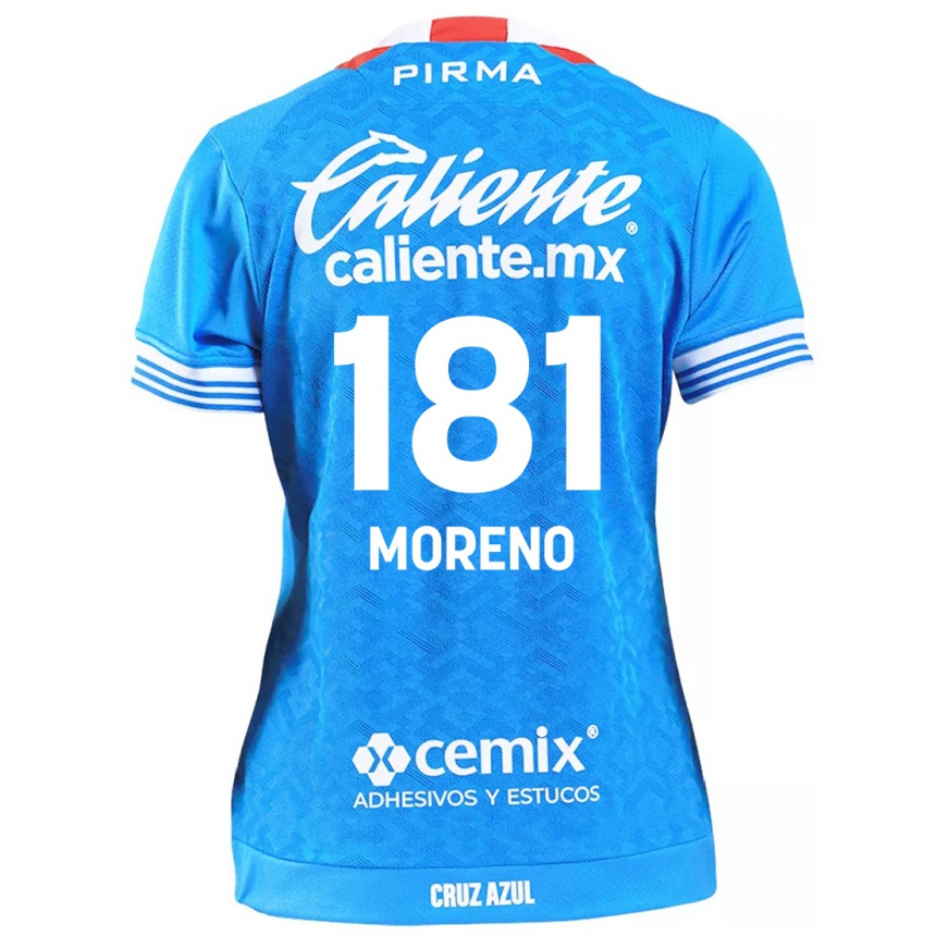 Enfant Football Maillot Roberto Moreno #181 Bleu Ciel Tenues Domicile 2024/25