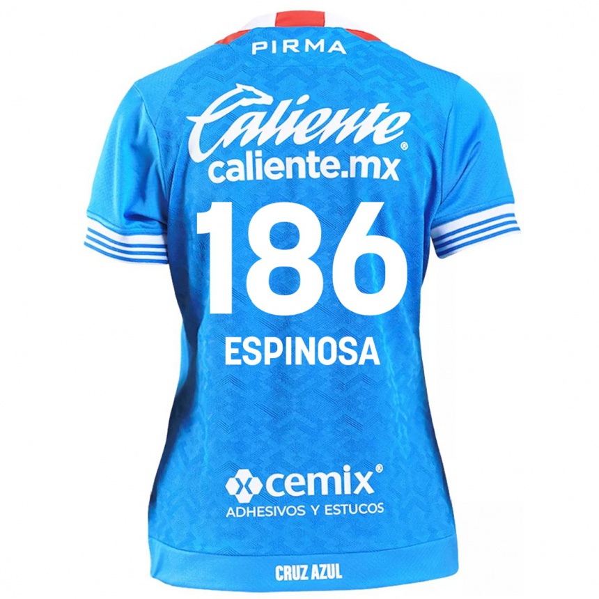 Enfant Football Maillot Brandón Espinosa #186 Bleu Ciel Tenues Domicile 2024/25