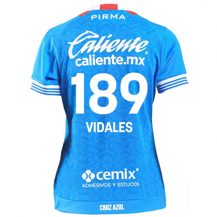 Enfant Football Maillot Álvaro Vidales #189 Bleu Ciel Tenues Domicile 2024/25