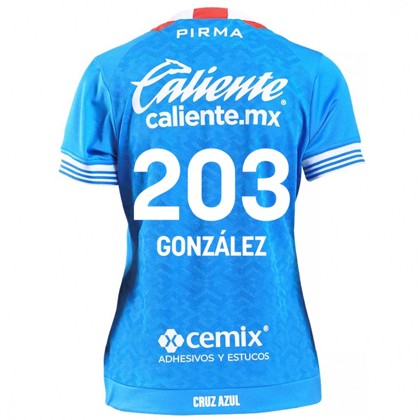 Enfant Football Maillot Rogelio González #203 Bleu Ciel Tenues Domicile 2024/25