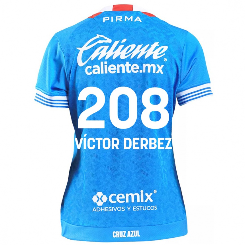 Enfant Football Maillot Louis Víctor Derbez #208 Bleu Ciel Tenues Domicile 2024/25