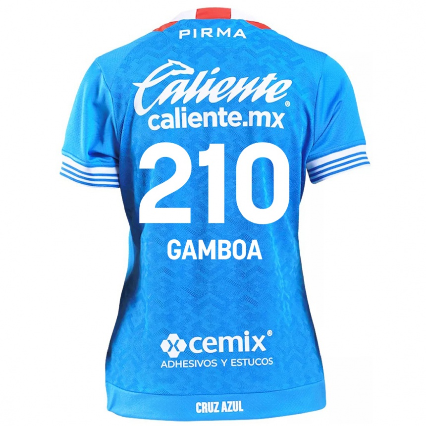 Enfant Football Maillot Bryan Gamboa #210 Bleu Ciel Tenues Domicile 2024/25