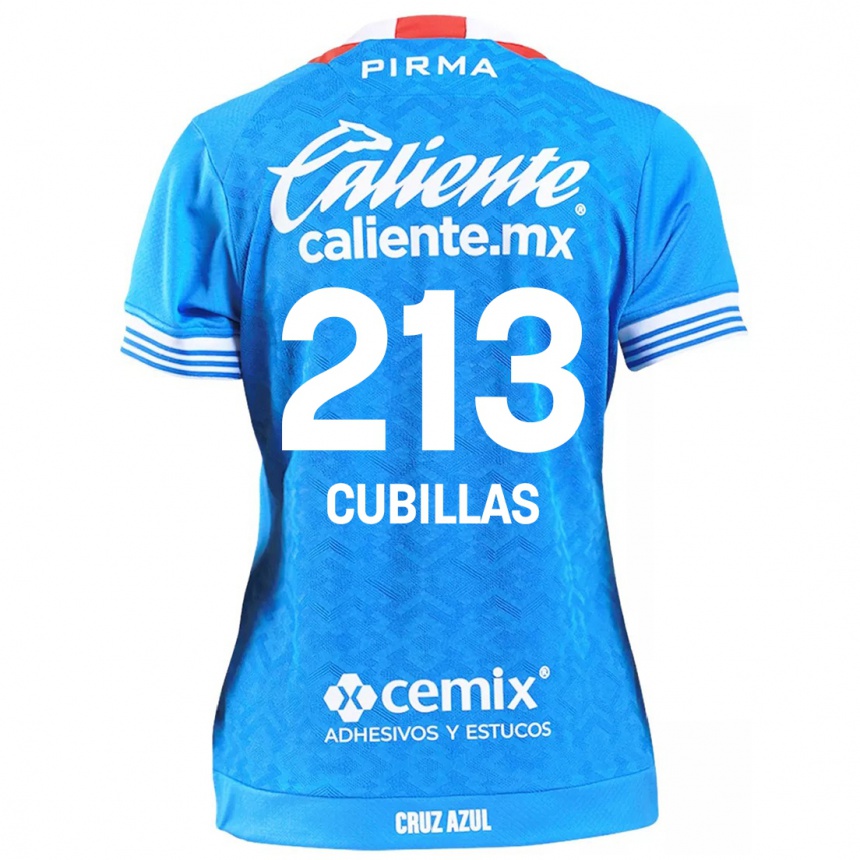 Enfant Football Maillot Andre Cubillas #213 Bleu Ciel Tenues Domicile 2024/25