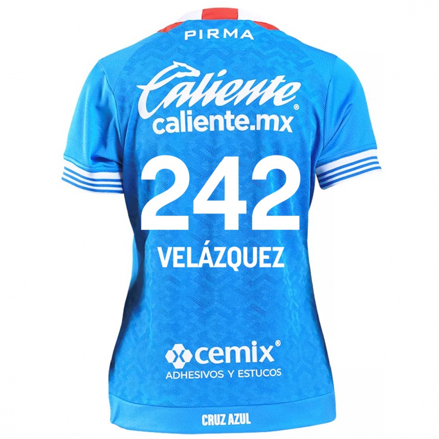 Enfant Football Maillot Karol Velázquez #242 Bleu Ciel Tenues Domicile 2024/25